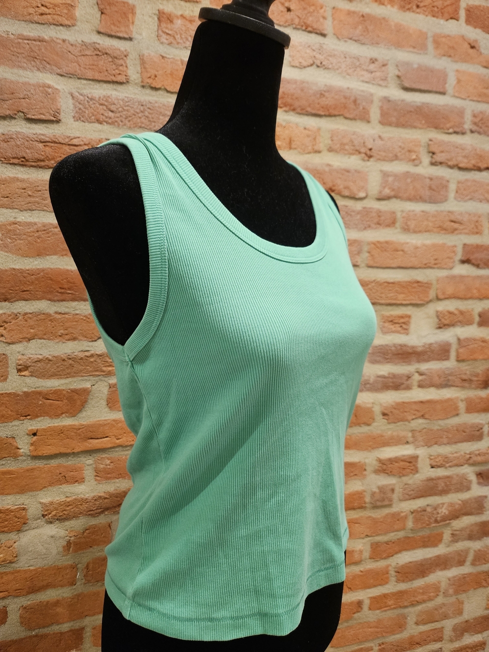 Classic Ribbed Tank Top - Green